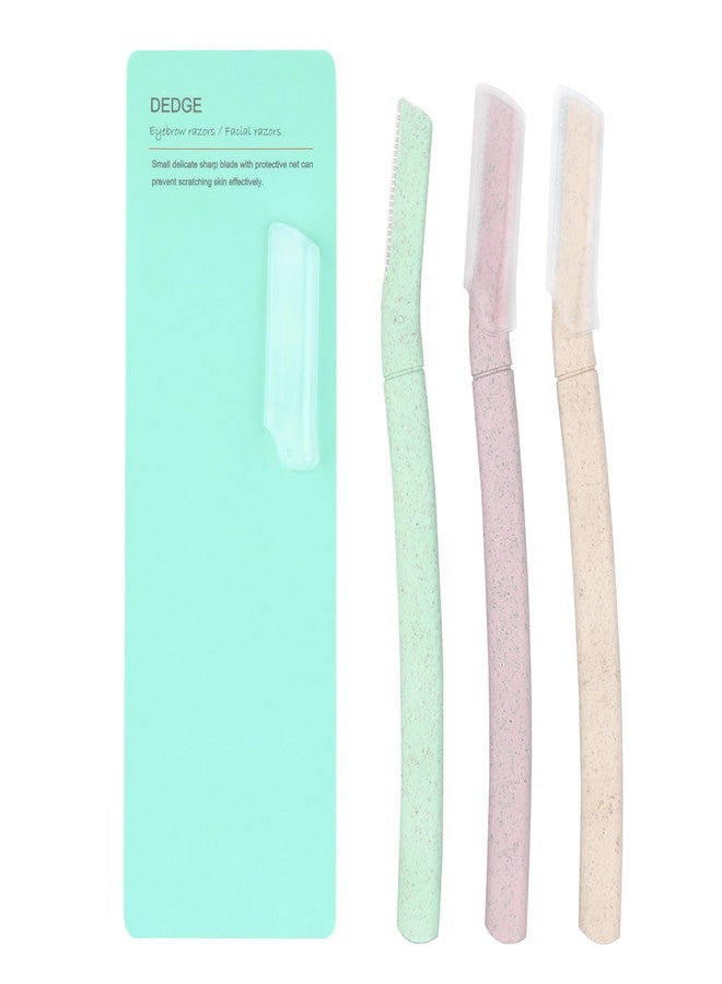 DEDGE Eyebrow Razor Multipurpose Dermaplane Facial Razor for Exfoliation, Eyebrow Shaper, Stainless Steel, Contemporary, Unisex Adults, Stainless Steel, All, 3 Pack - Image 1